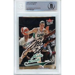 Katie Smith Minnesota Lynx Autographed WNBA Ultra Basketball Card Beckett Slab